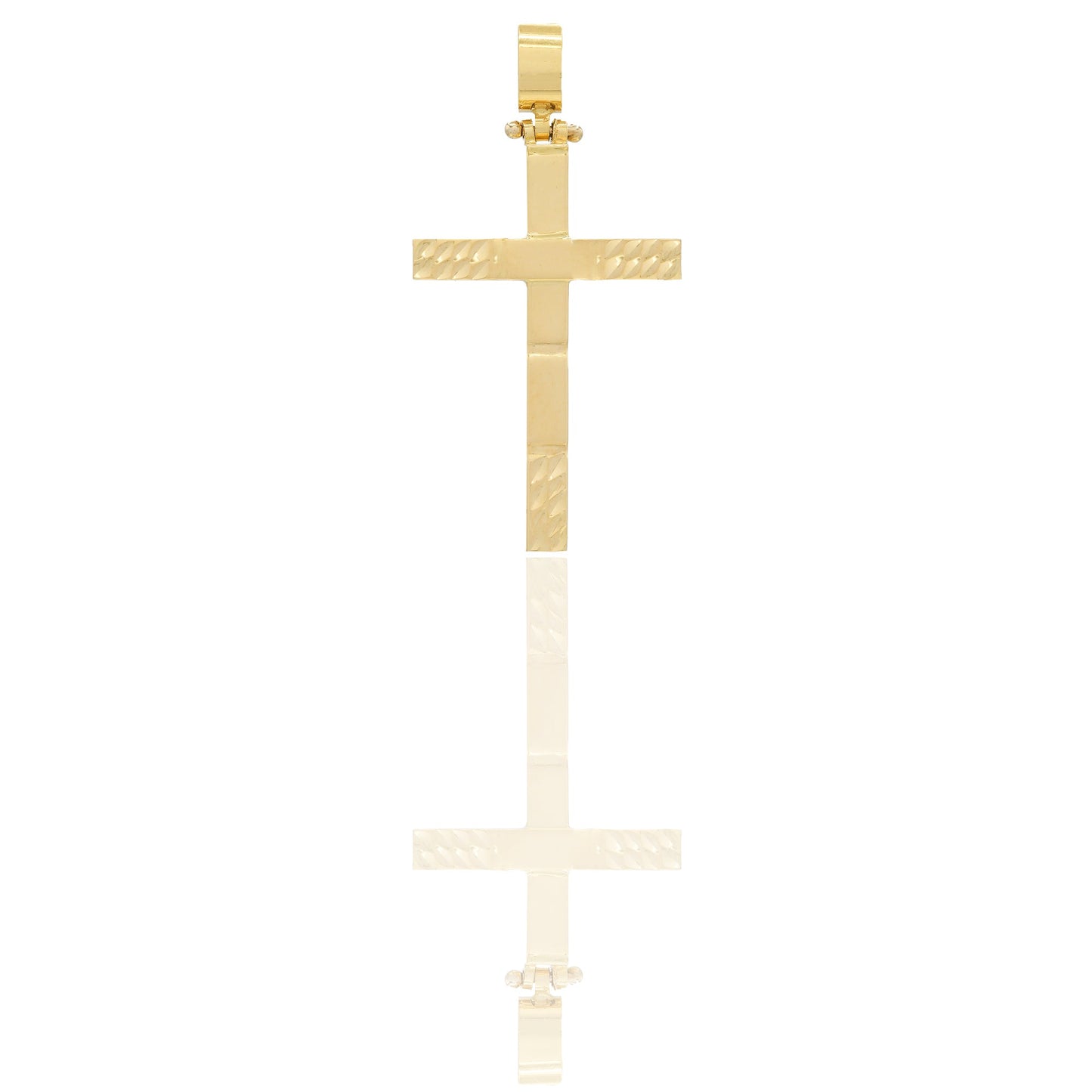 Ciondoli Oro Giallo Oro 18 carati Croce con Cristo diamantata Solo oro 3,6cm x 1,9 cm