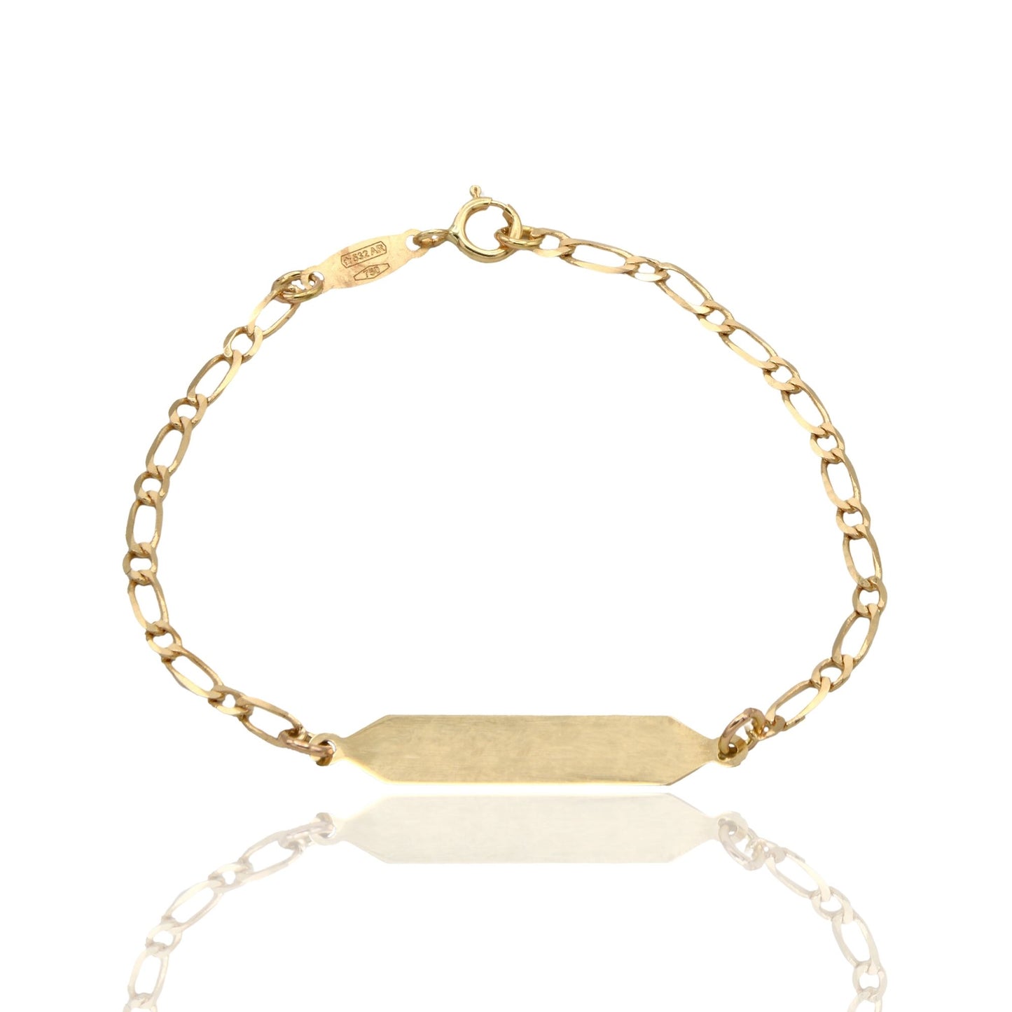 Bracciale Oro Giallo Oro 18 carati Baby Targa Solo Oro cm. 13,5