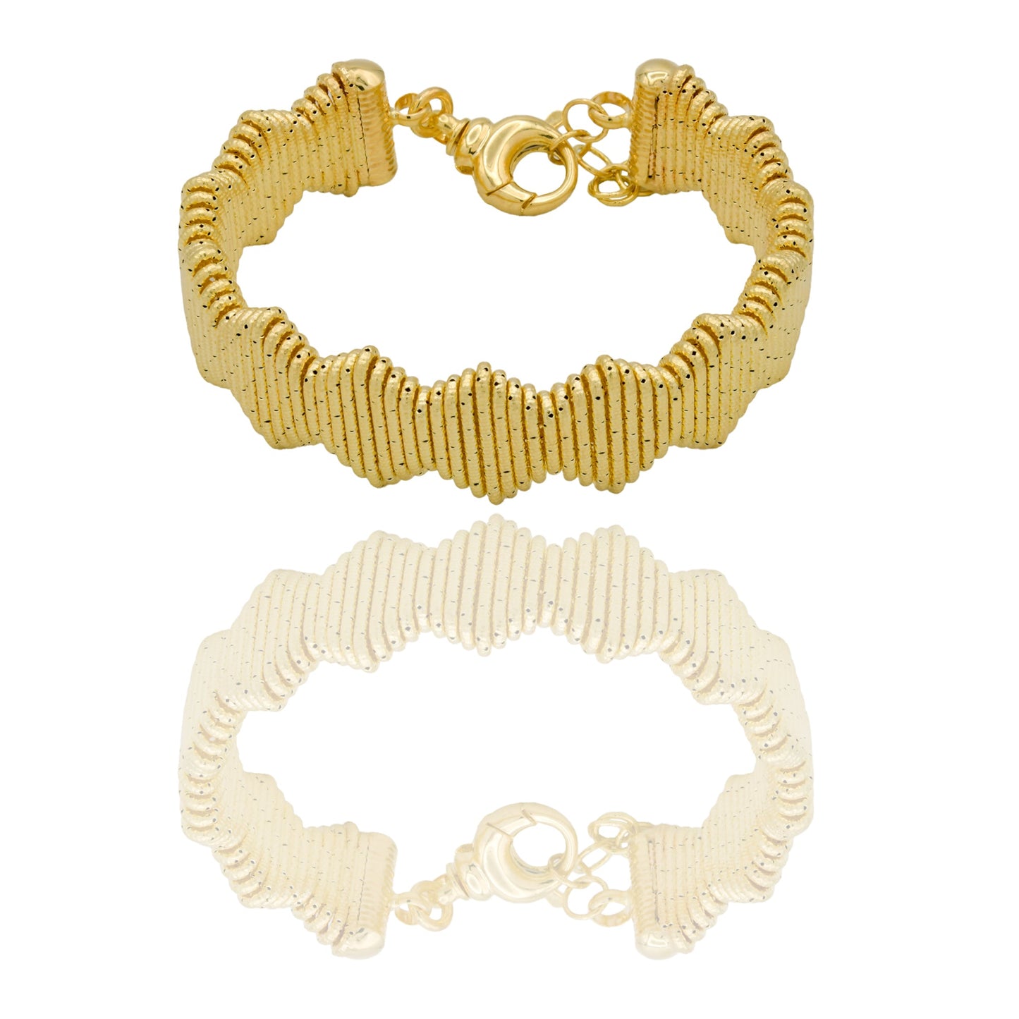 Bracciali Oro Giallo Sfaccettata, Sfere Solo Oro spessore 18 mm