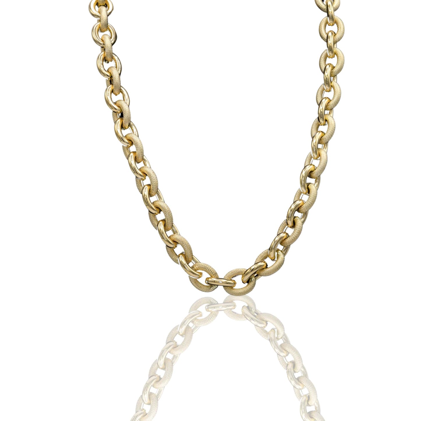 Collana Oro Giallo Oro 18 carati Catena Rolò Solo Oro cm.50