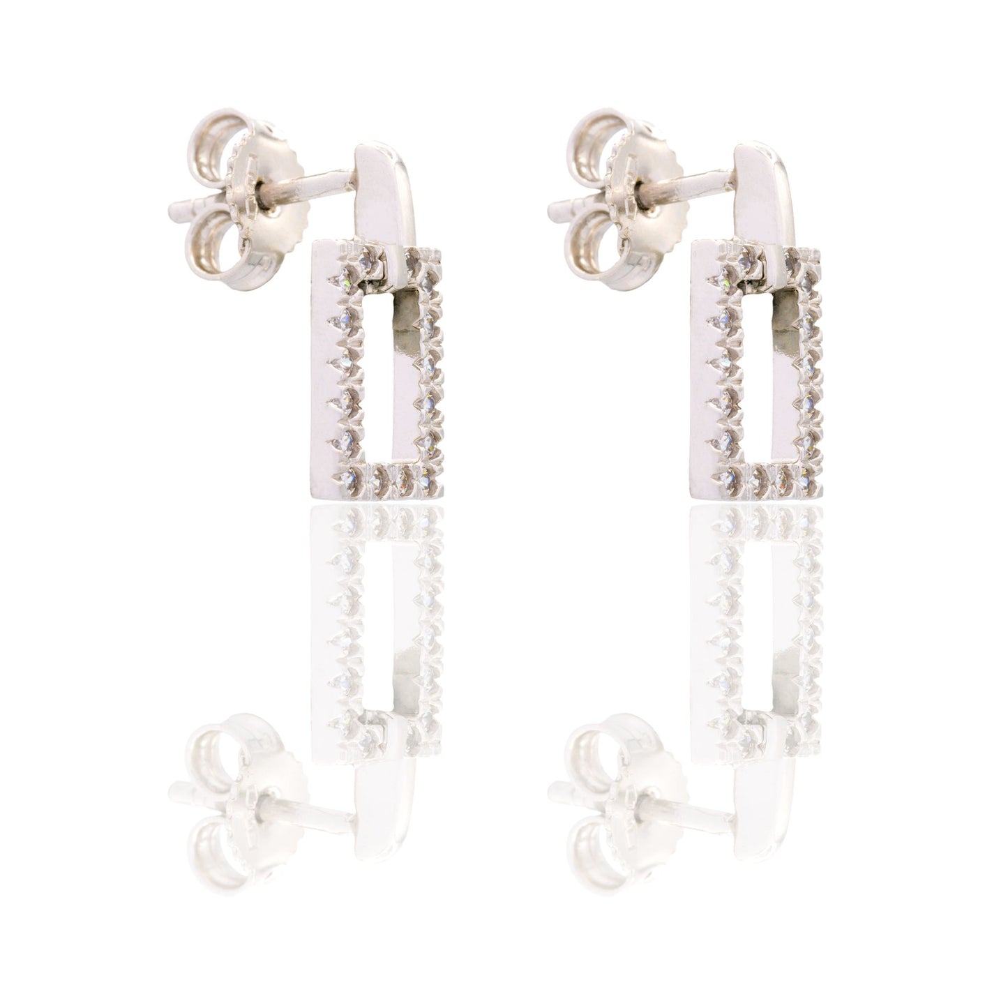 ORECCHINI DONNA RETTANGOLO PENDENTE