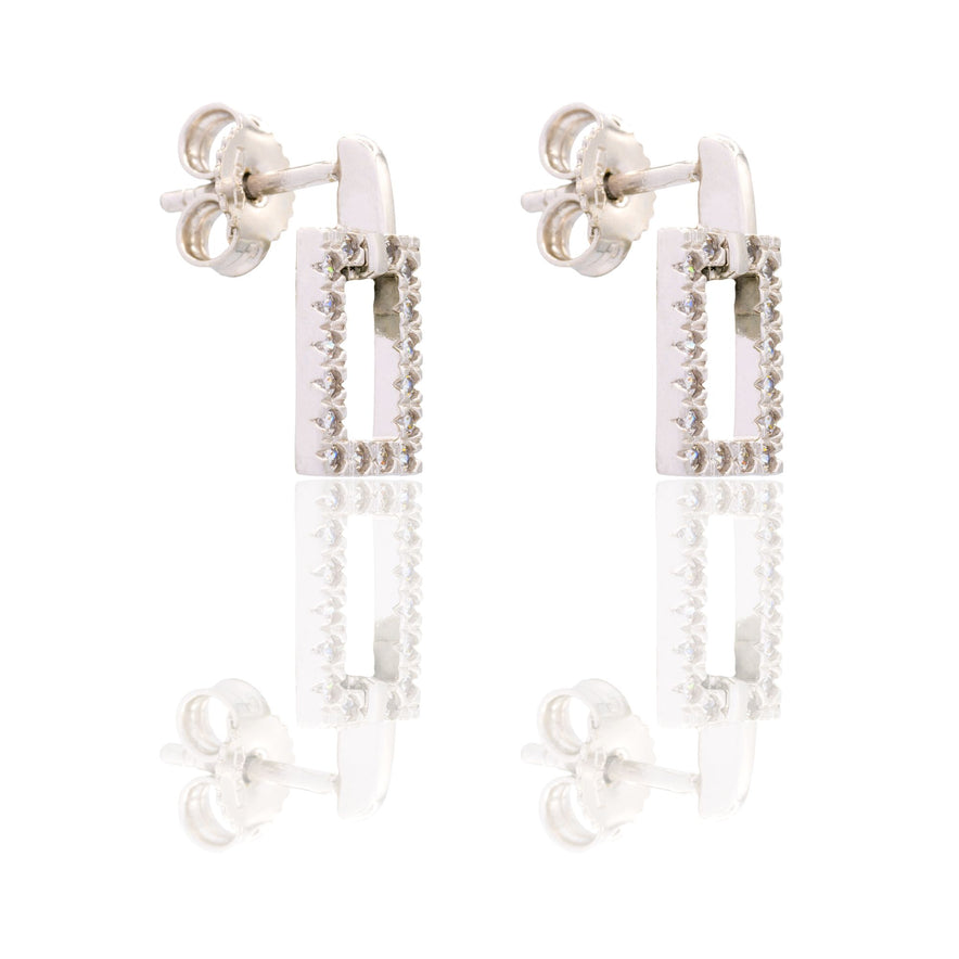 ORECCHINI DONNA RETTANGOLO PENDENTE