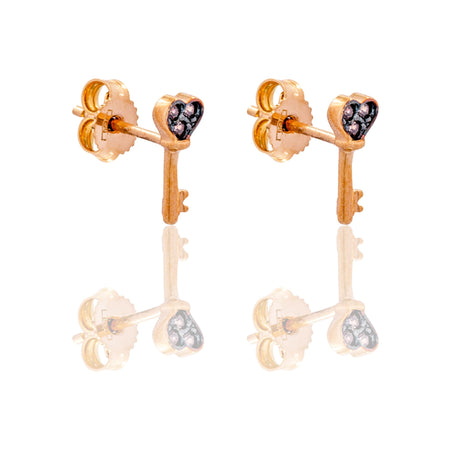 ORECCHINI DONNA CHIAVE CON CUORE