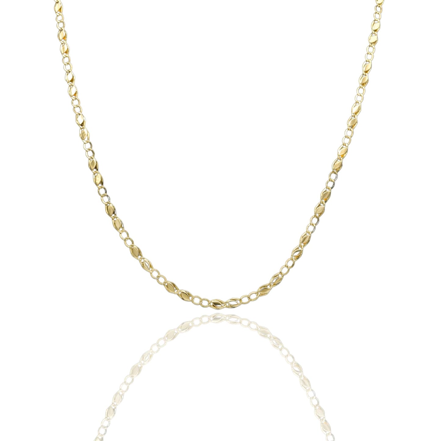 Collana Oro Giallo Oro 18 carati Catena Piatta Solo Oro