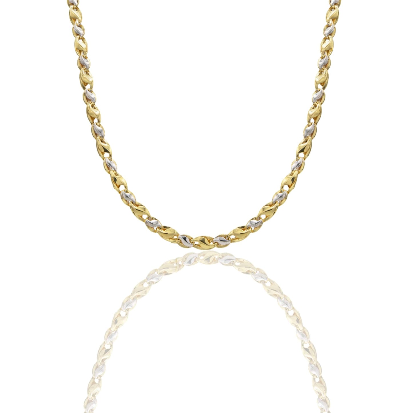 Collana Oro Giallo Oro 18 carati Catena Piatta Solo Oro cm.50