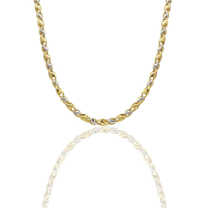 Collana Oro Giallo Oro 18 carati Catena Piatta Solo Oro cm.50
