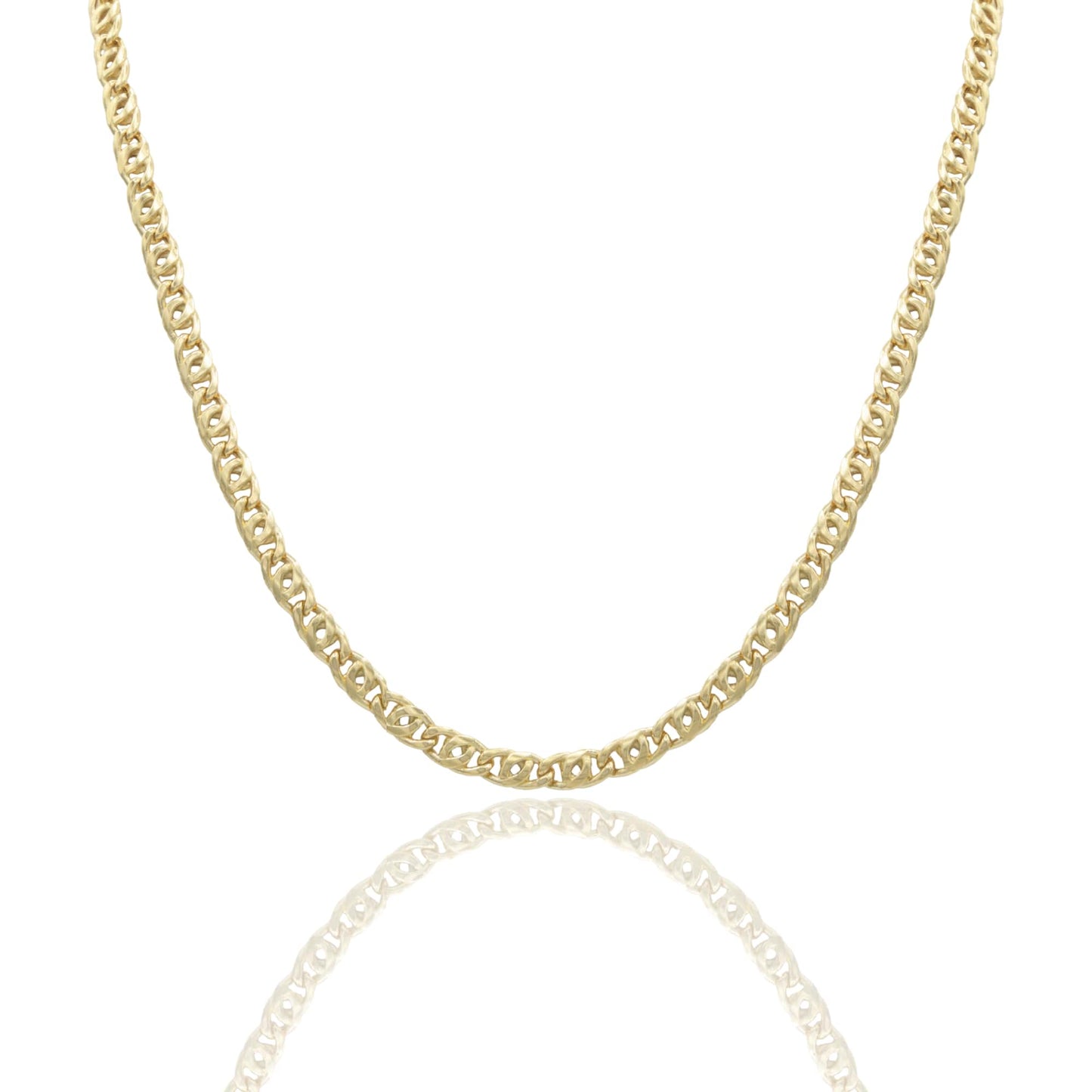 Collana Oro Giallo Oro 18 carati Catena Piatta Solo Oro