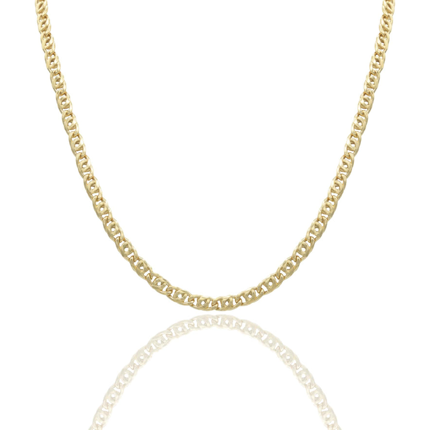 Collana Oro Giallo Oro 18 carati Catena Piatta Solo Oro