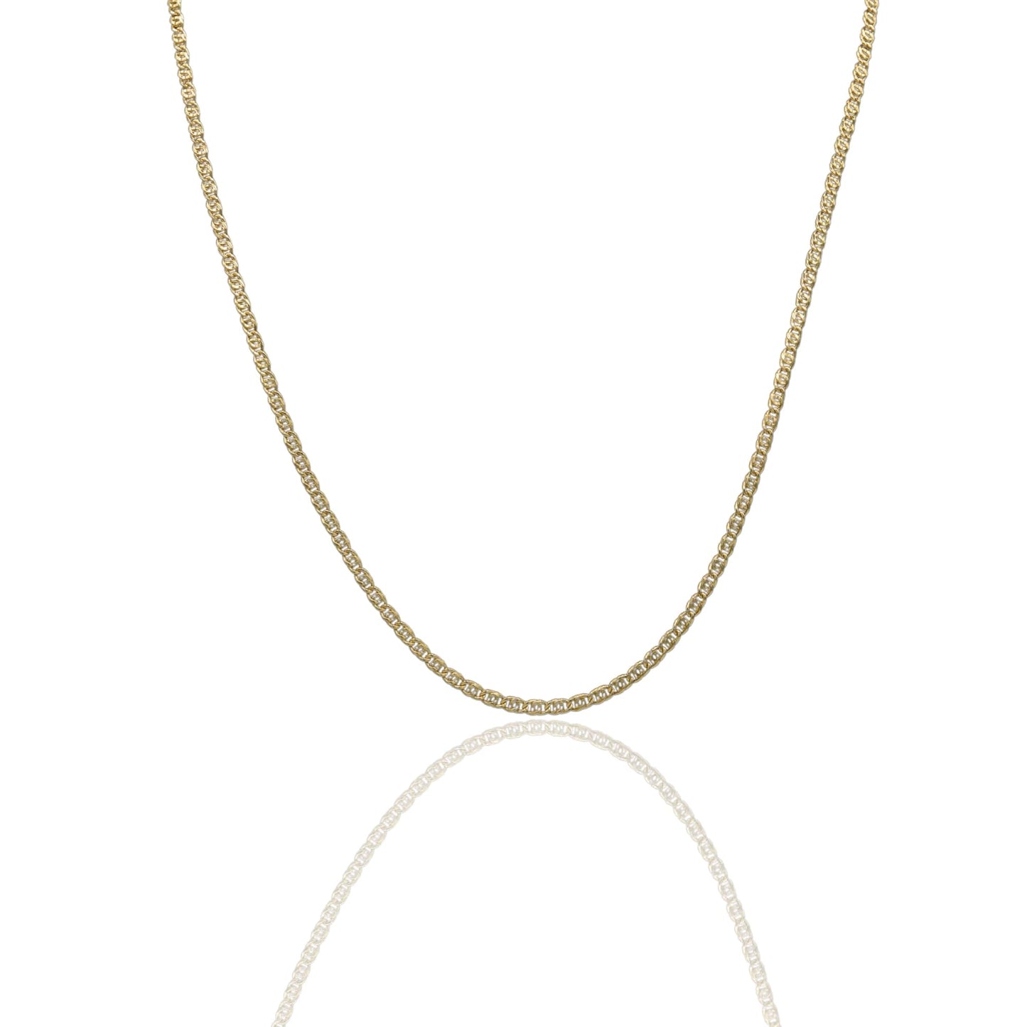 Collana Oro Giallo Oro 18 carati Catena Piatta Solo Oro