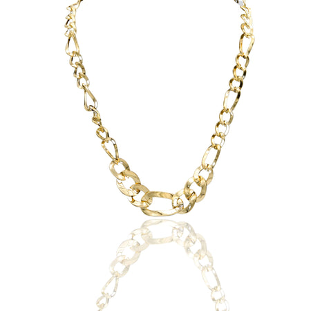 Collana Oro Giallo Oro 18 carati Catena Con maglie a scalare Solo Oro
