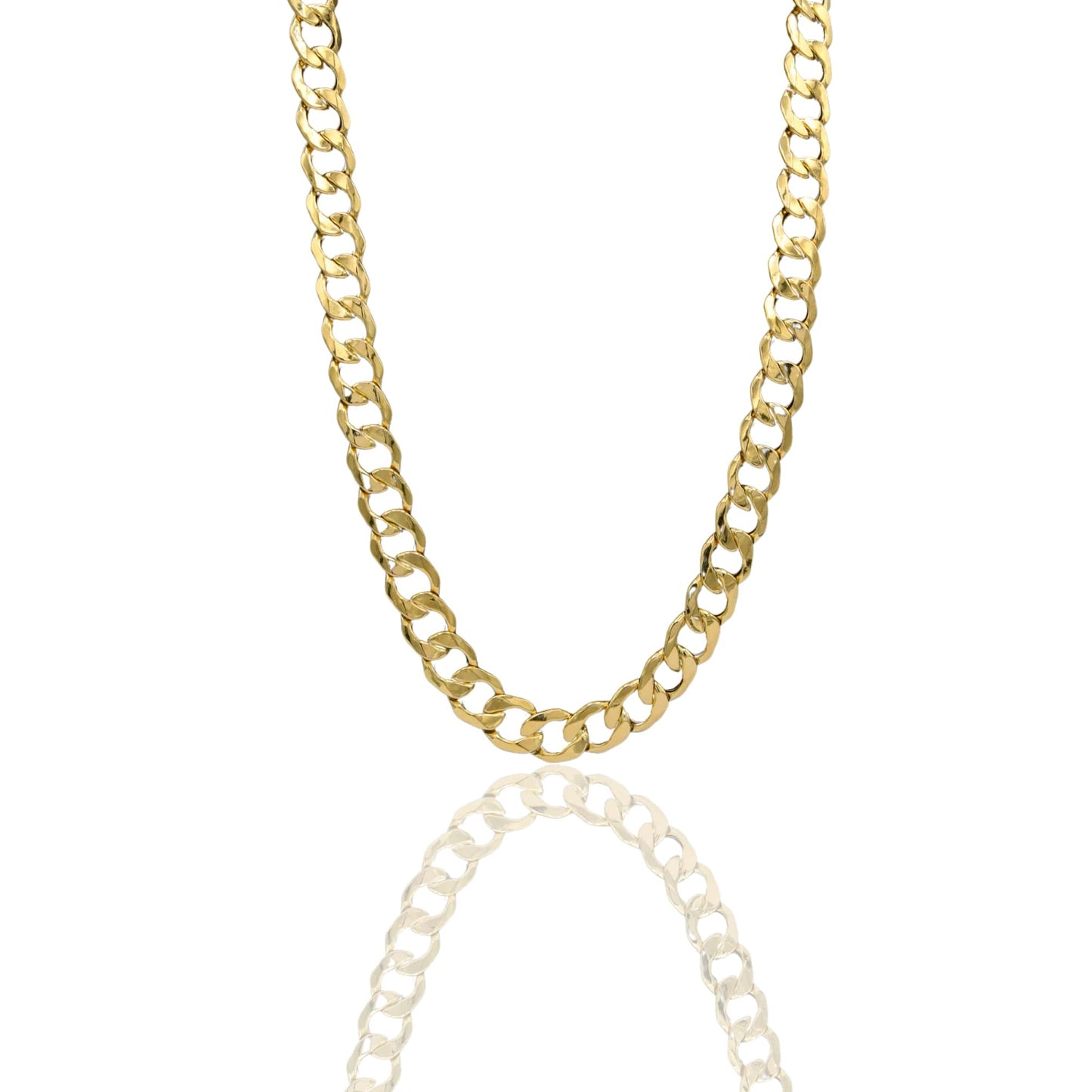 Collana Oro Giallo Oro 18 carati Groumette Piatta Solo Oro cm.60 spess 12 mm
