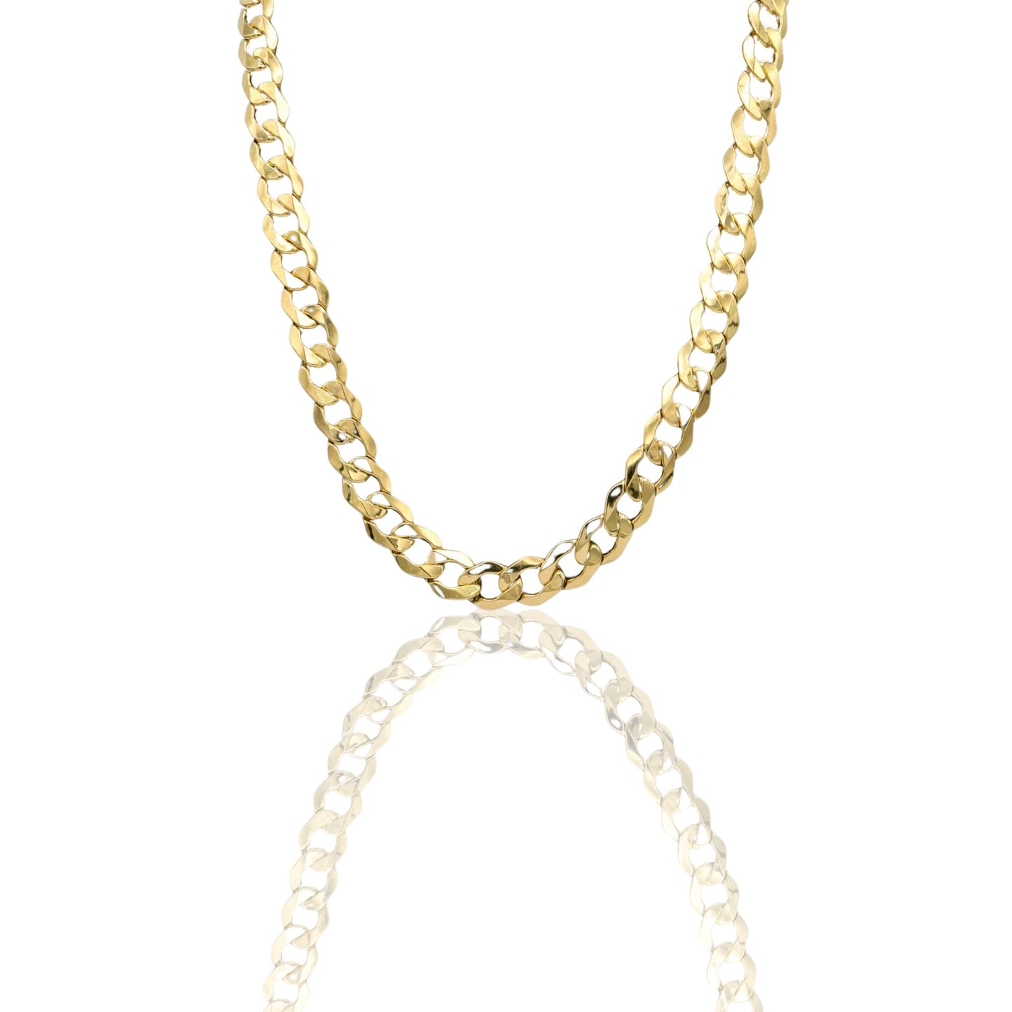 Collana Oro Giallo Oro 18 carati Groumette Piatta Solo Oro cm.50 spess. 10 mm