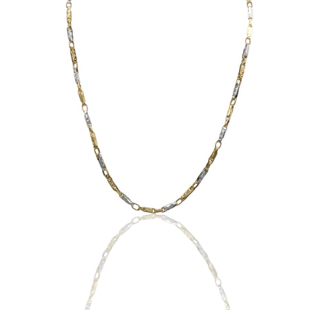 Collana Oro Giallo Oro Bianco Oro 18 carati  Girocollo  Solo Oro