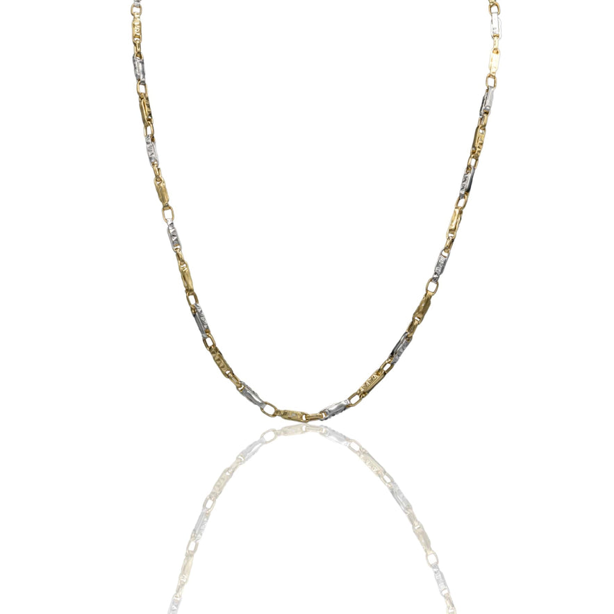 Collana Oro Giallo Oro Bianco Oro 18 carati  Girocollo  Solo Oro