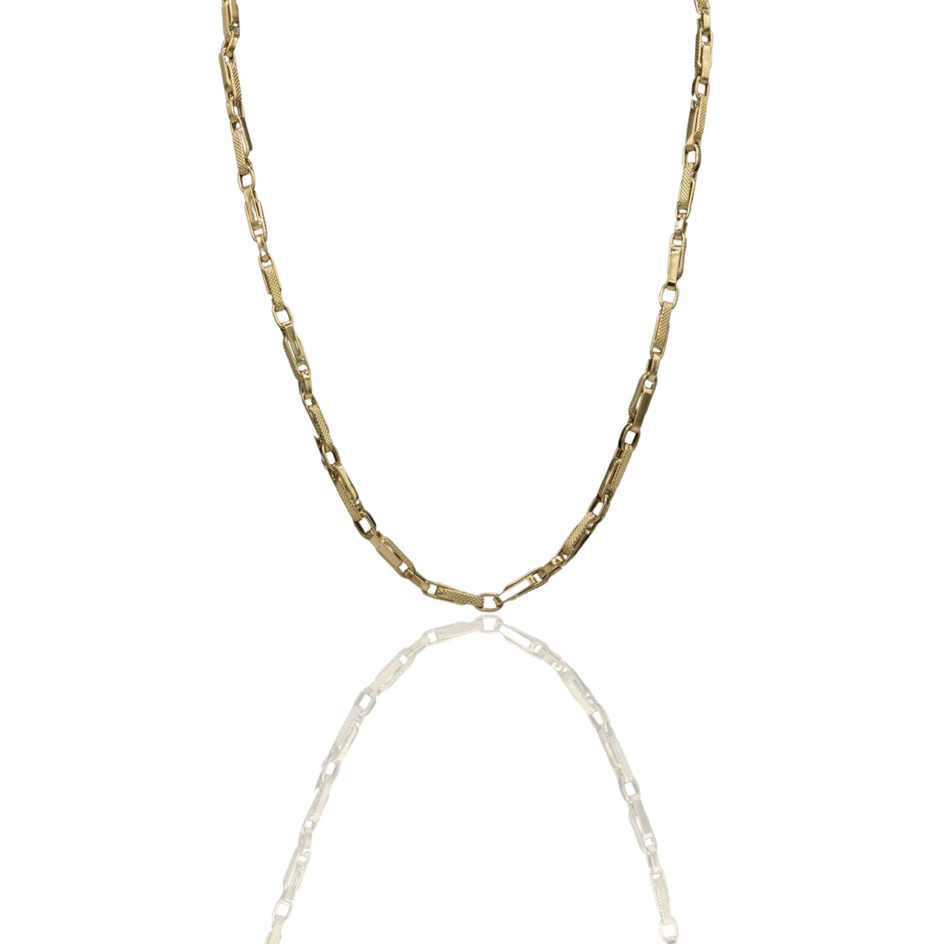 Collana Oro Giallo Oro 18 carati Girocollo maglie alternate Solo Oro