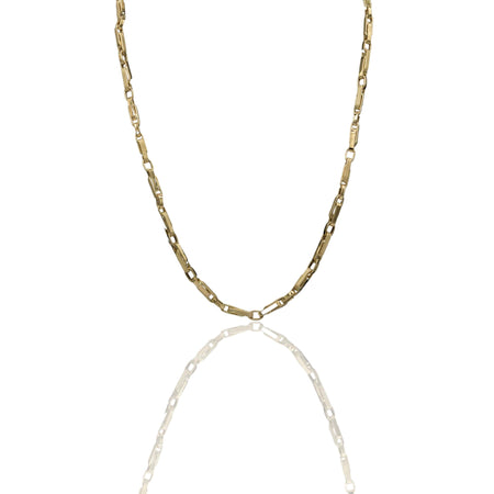 Collana Oro Giallo Oro 18 carati Girocollo maglie alternate Solo Oro