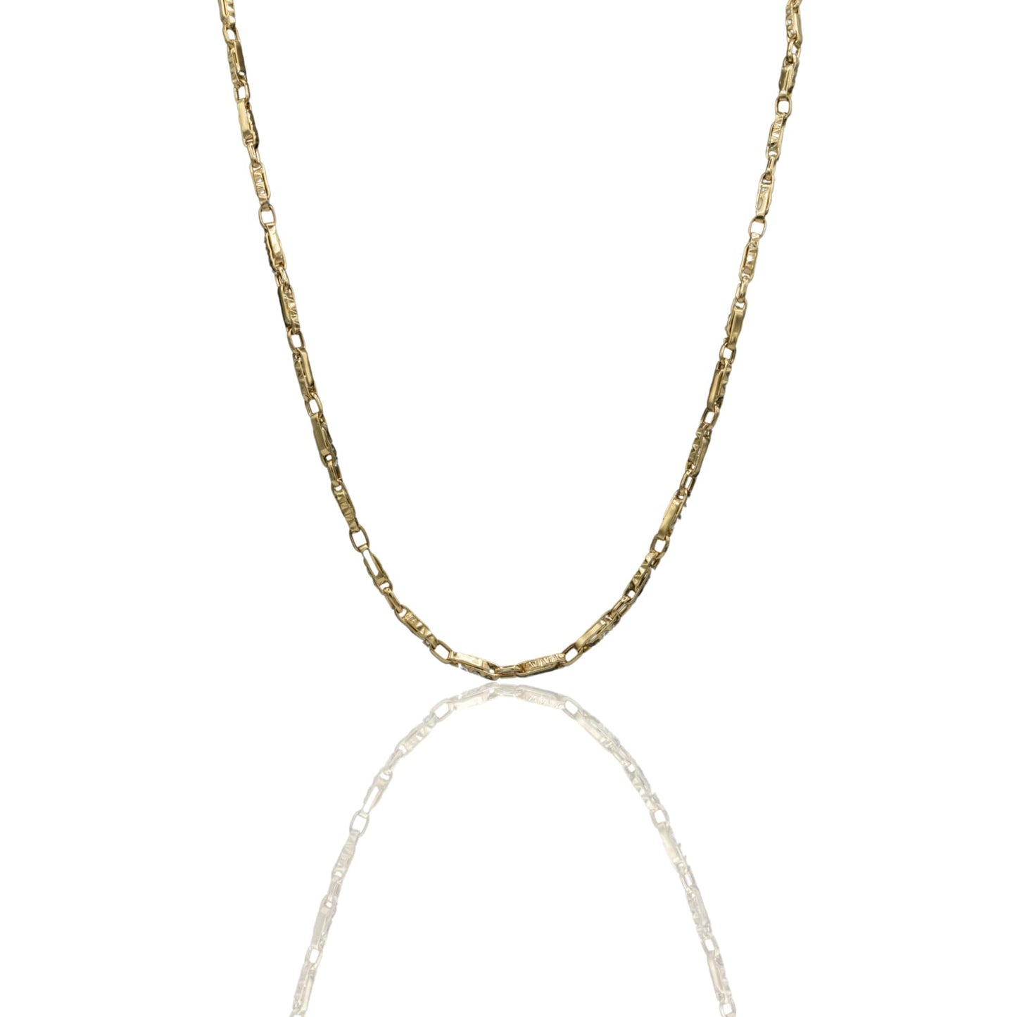 Collana Oro Giallo Oro 18 carati Girocollo maglie alternate Solo Oro