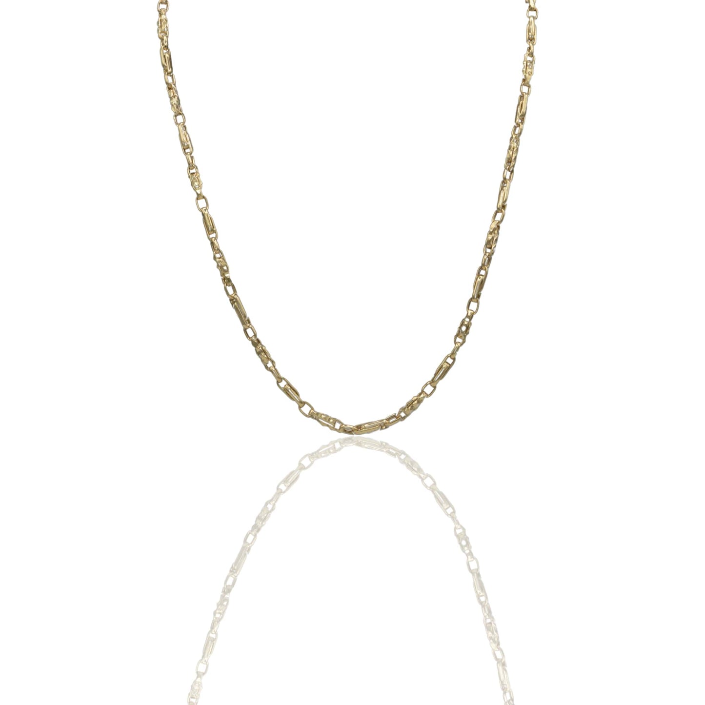 Collana Oro Giallo Oro 18 carati Girocollo maglie alternate Solo Oro