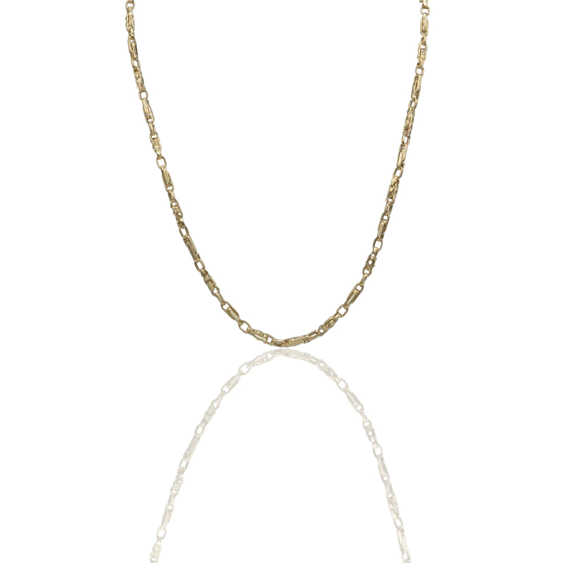 Collana Oro Giallo Oro 18 carati Girocollo maglie alternate Solo Oro