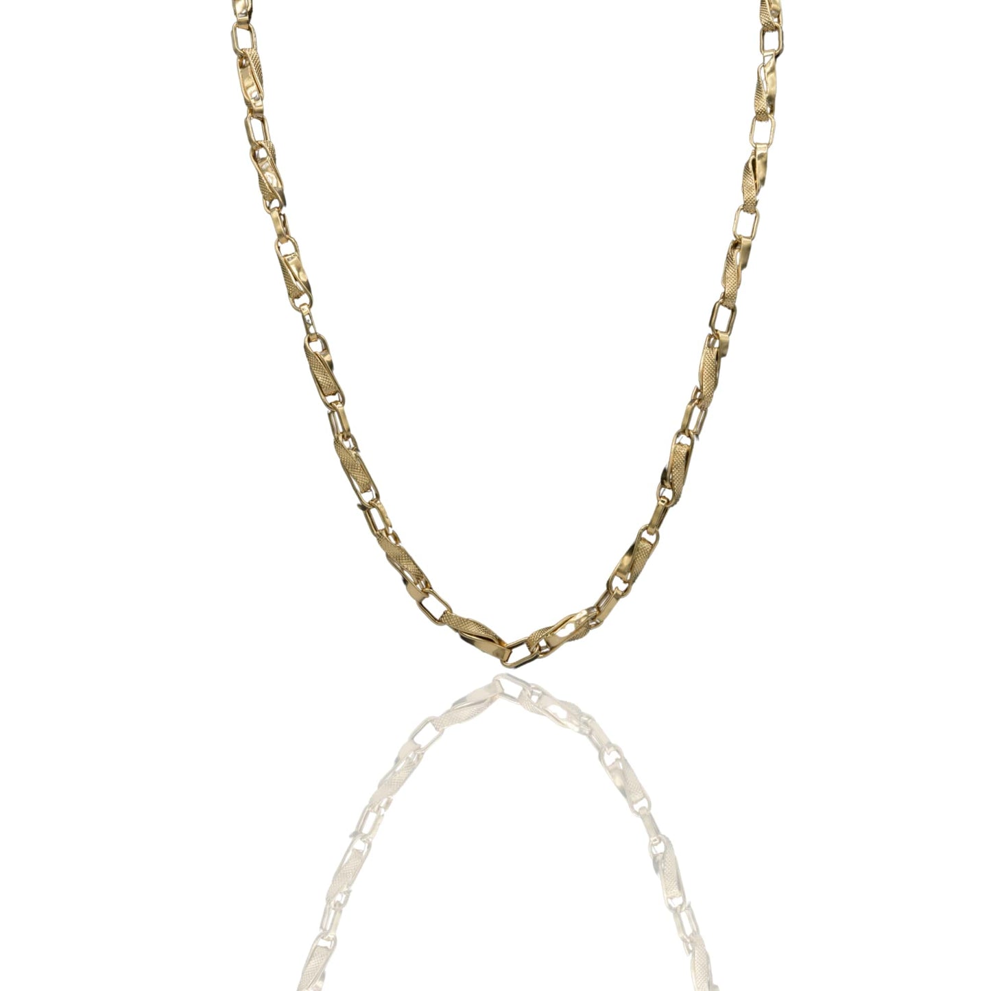 Collana Oro Giallo Oro 18 carati Girocollo Intrecciato Puntinato Solo Oro