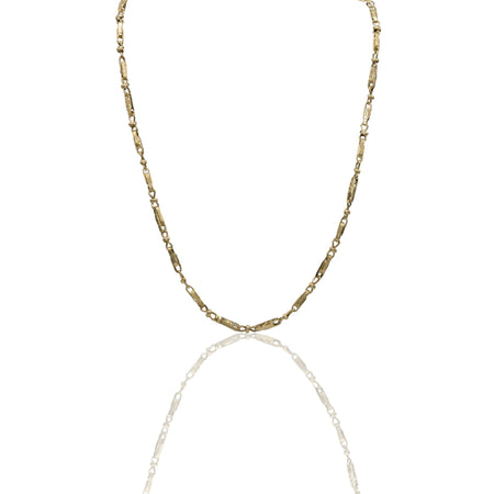 Collana Oro Giallo Oro 18 carati Girocollo catena intrecciata con greca Solo Oro