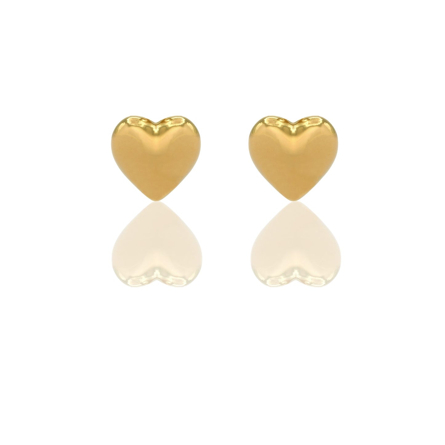 Orecchini Oro Giallo Oro 18 carati CUORE ELETTROFORMATO Solo Oro MIS.1