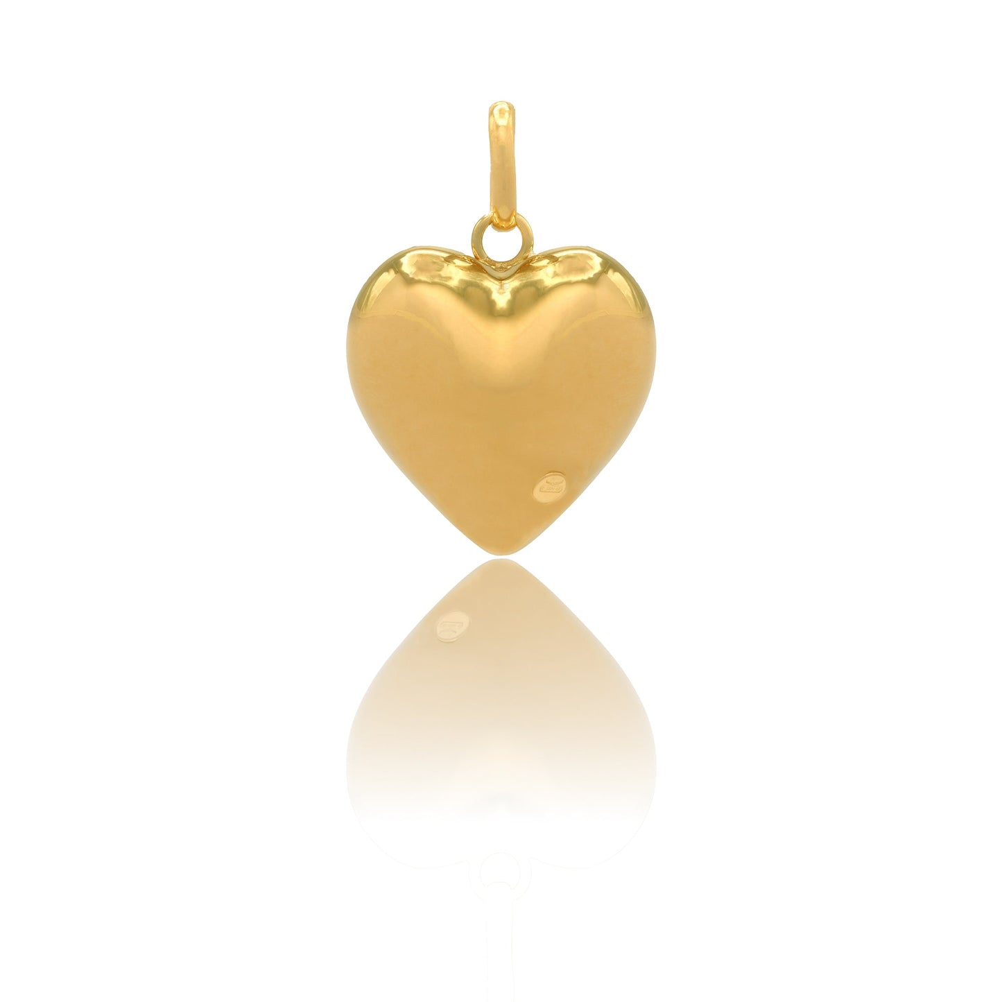 Ciondolo Oro Giallo Oro 18 carati Cuore elettroformato Solo Oro MIS.1 lunghezza cm. 2,5 larghezza cm. 1,5 spessore 10 mm
