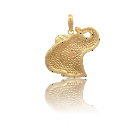 CIONDOLO DONNA ELEFANTE ELETTROFORMATO