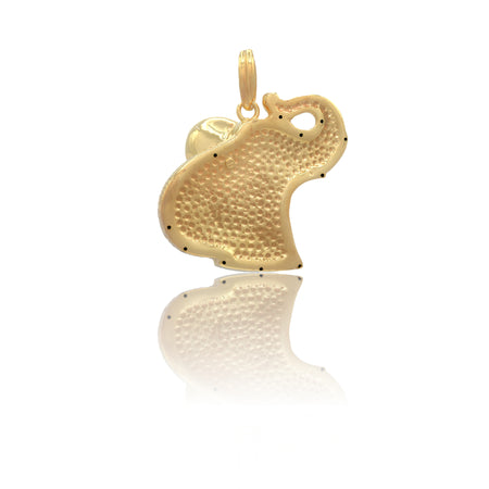 CIONDOLO DONNA ELEFANTE ELETTROFORMATO