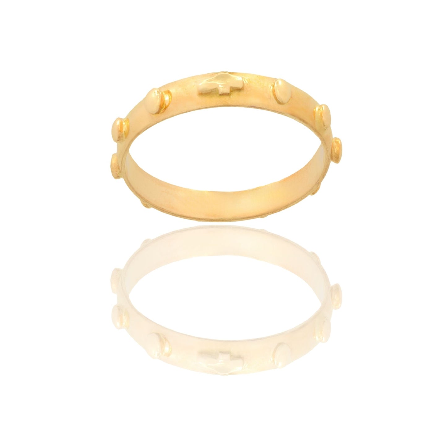 Anello Oro Giallo Oro 18 carati FERMANELLO ROSARIO Solo Oro MIS. DALL' 8 AL 30