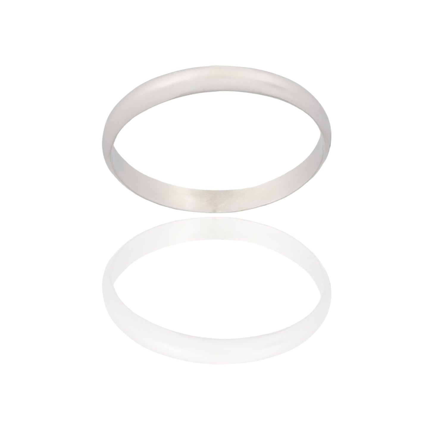 Anello Oro Bianco Oro 18 carati FERMANELLO LISCIO Solo Oro MIS. DALL' 8 AL 30