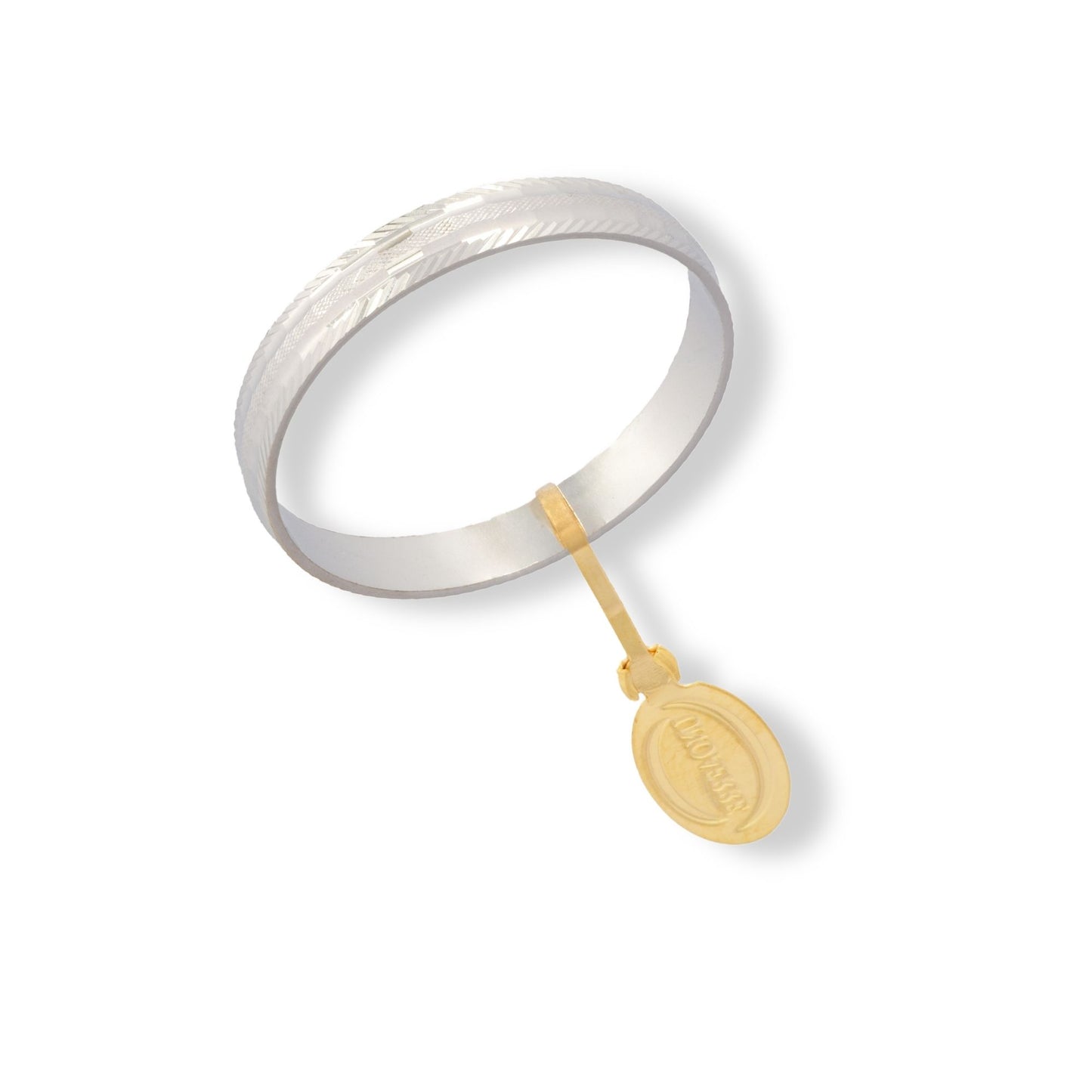 Anello in oro BIANCO Oro 18 carati MARGHERITA AF295 Solo Oro spessore gambo 3 Gr. 1,9