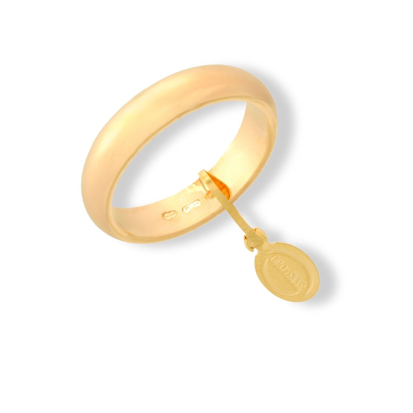 Anello in oro GIALLO Oro 18 carati Fede Classica Solo Oro spessore gambo 4,5 Gr. 7