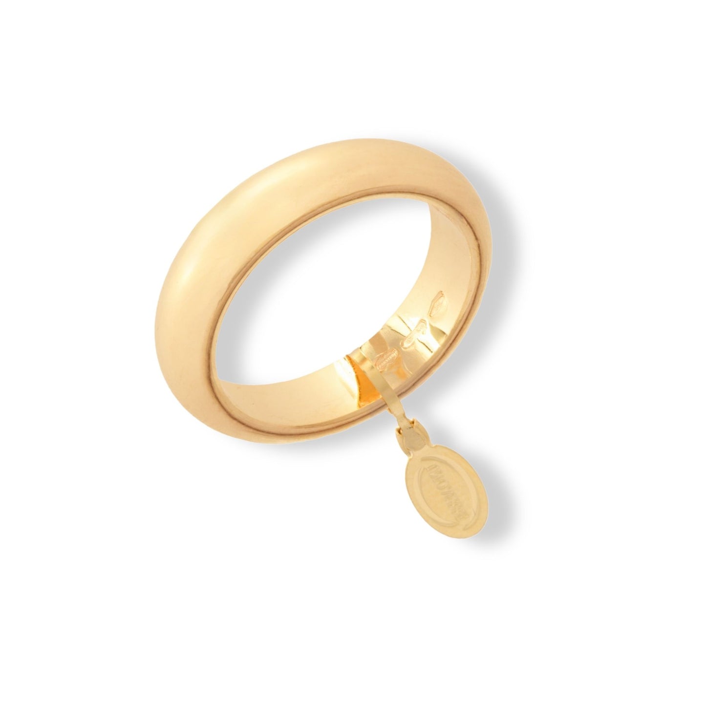 Anello in oro GIALLO Oro 18 carati Fede Classica Solo Oro spessore gambo 4,8 Gr. 10