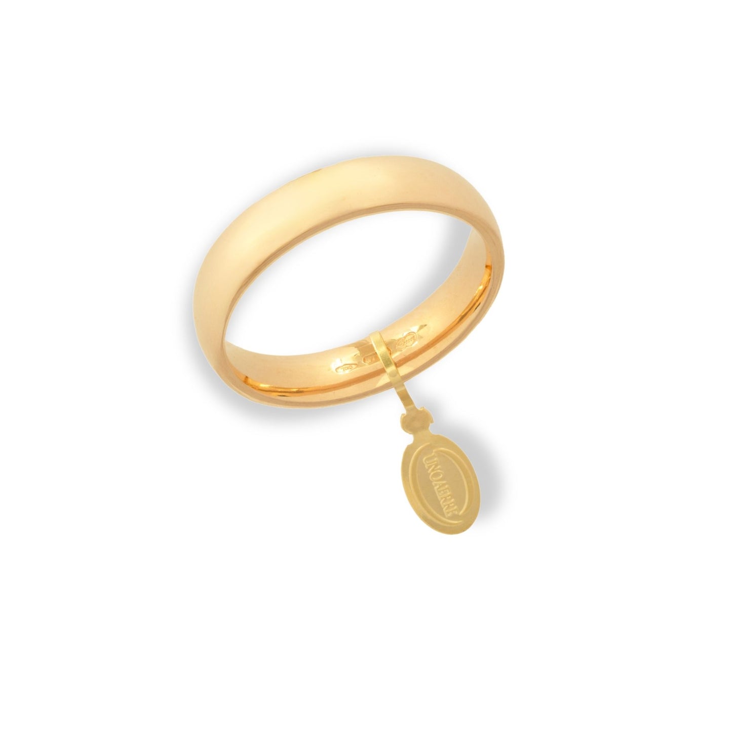 Anello in oro GIALLO Oro 18 carati Fede Comoda Mm 5 Solo Oro spessore gambo 4,9 Gr. 8,8