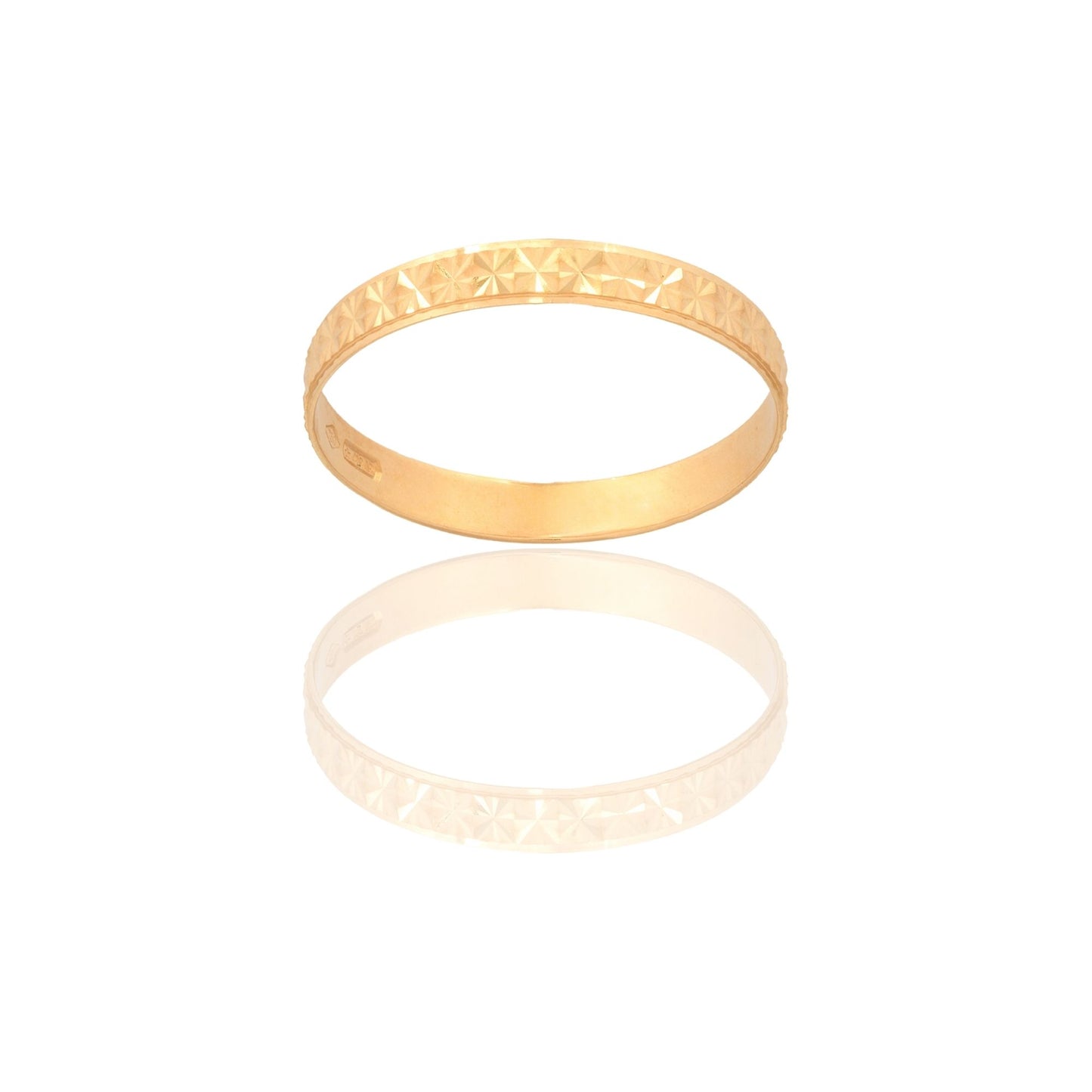 Anello in oro GIALLO Oro 18 carati Fedina Neve Solo Oro spessore gambo 2,6 Gr. 1