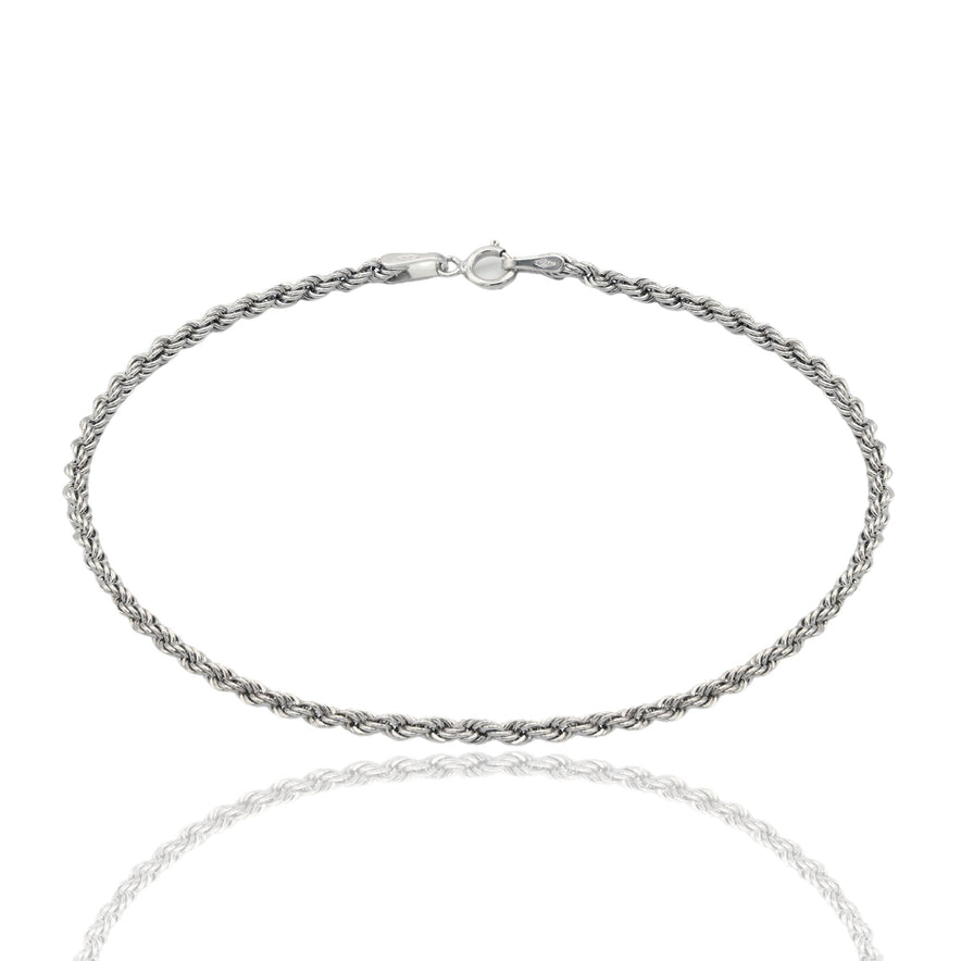 Bracciale Oro Bianco Oro 18 carati Laser 040 Solo Oro 21 cm