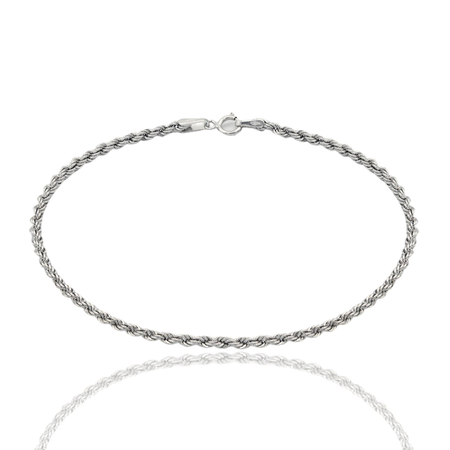 Bracciale Oro Bianco Oro 18 carati Laser 040 Solo Oro 20 cm