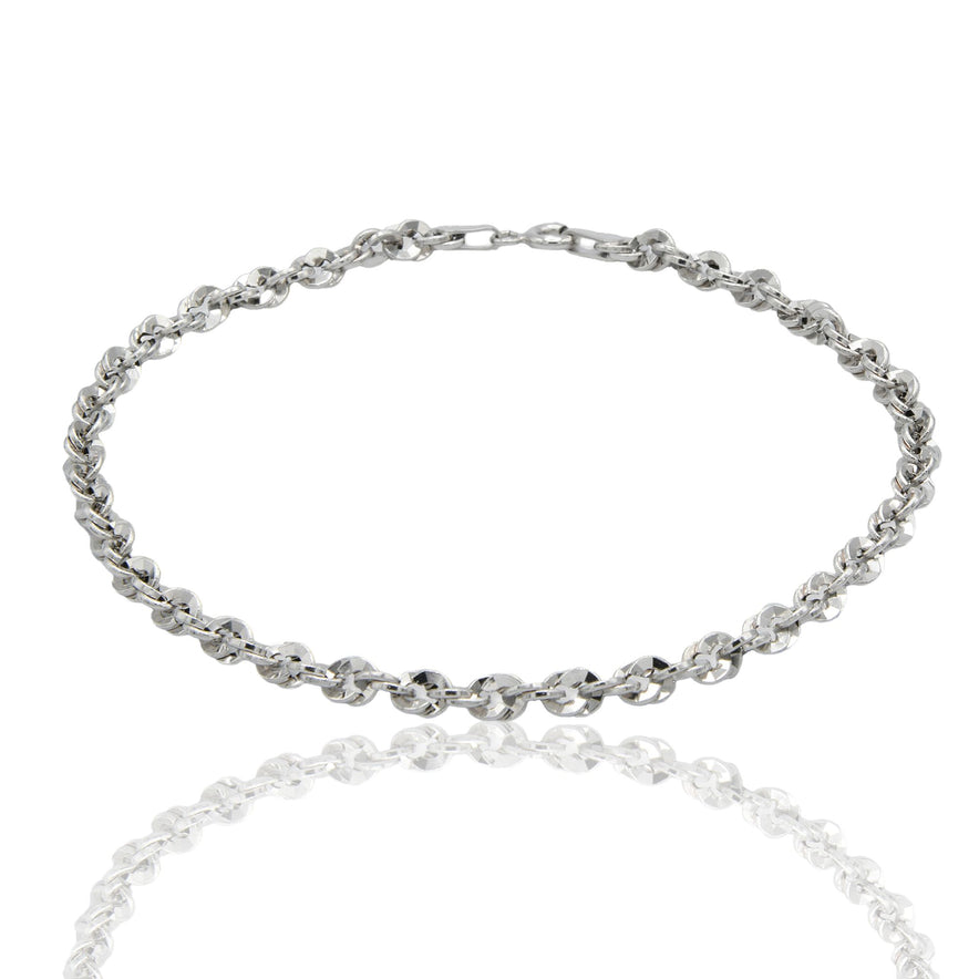 Bracciale Oro Bianco Oro 18 carati Iride 050 Solo Oro cm. 18