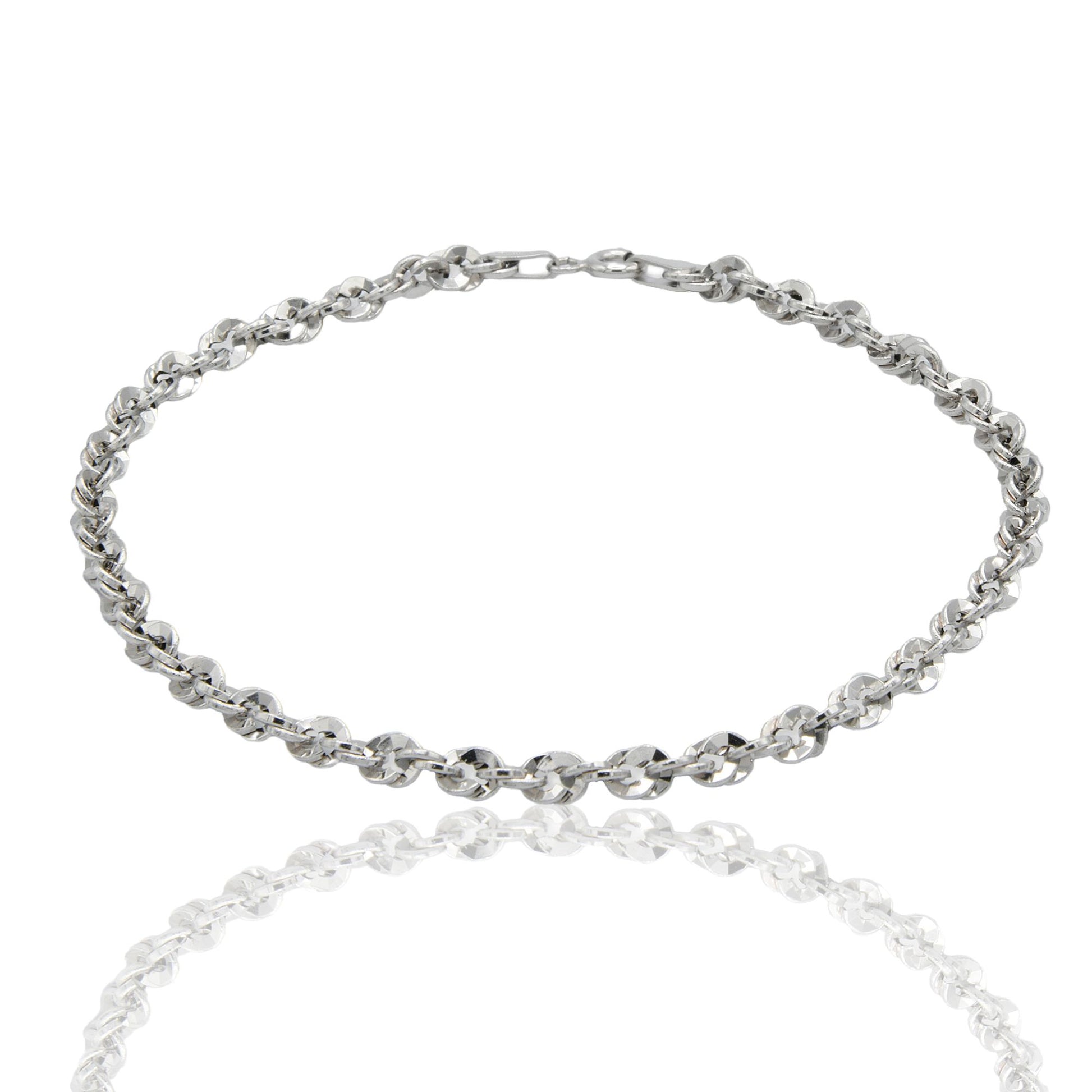 Bracciale Oro Bianco Oro 18 carati Iride 050 Solo Oro cm. 21