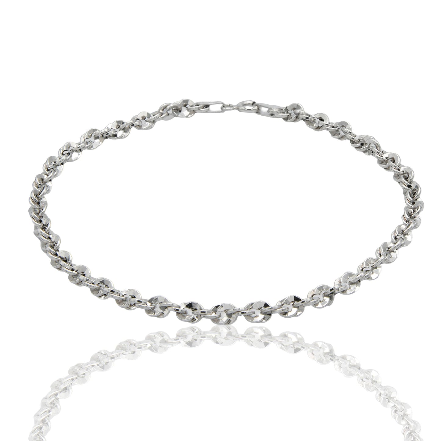 Bracciale Oro Bianco Oro 18 carati Iride 050 Solo Oro cm. 19