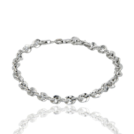 Bracciale Oro Bianco Oro 18 carati Iride 100 Solo Oro cm. 18