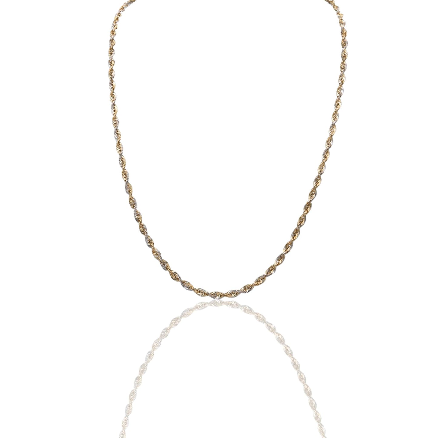 Collana Oro Giallo Oro Bianco Oro 18 carati America 060 Solo Oro