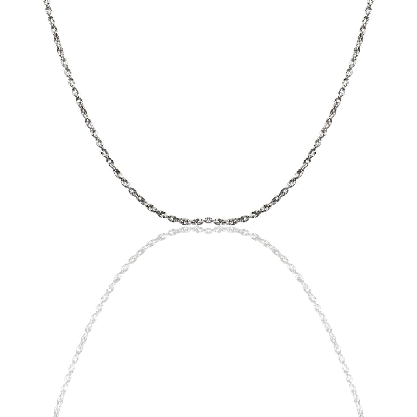 Collana Oro Bianco Oro 18 carati Iride 030 Solo Oro