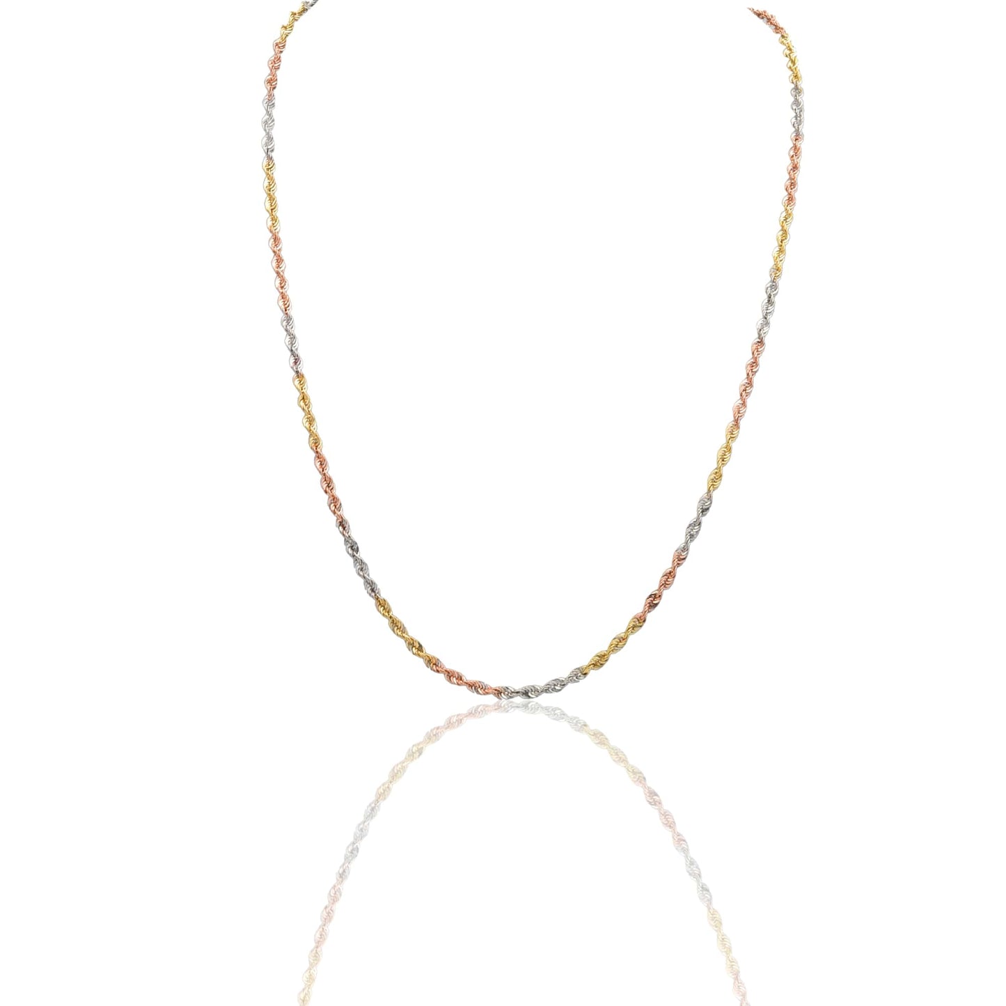 Collana Oro Giallo, Oro Bianco, Oro Rosa Oro 18 carati America 030 Solo Oro