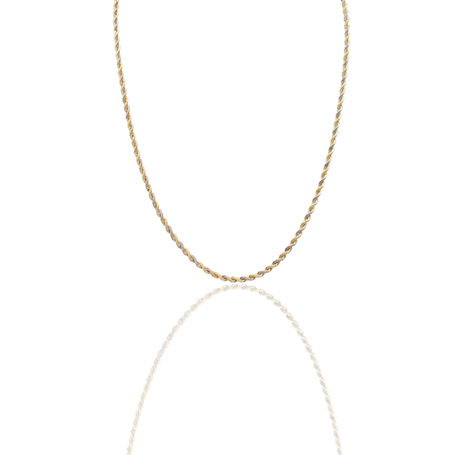 Collana Oro Giallo, Oro Bianco Oro 18 carati Laser 050 Solo Oro