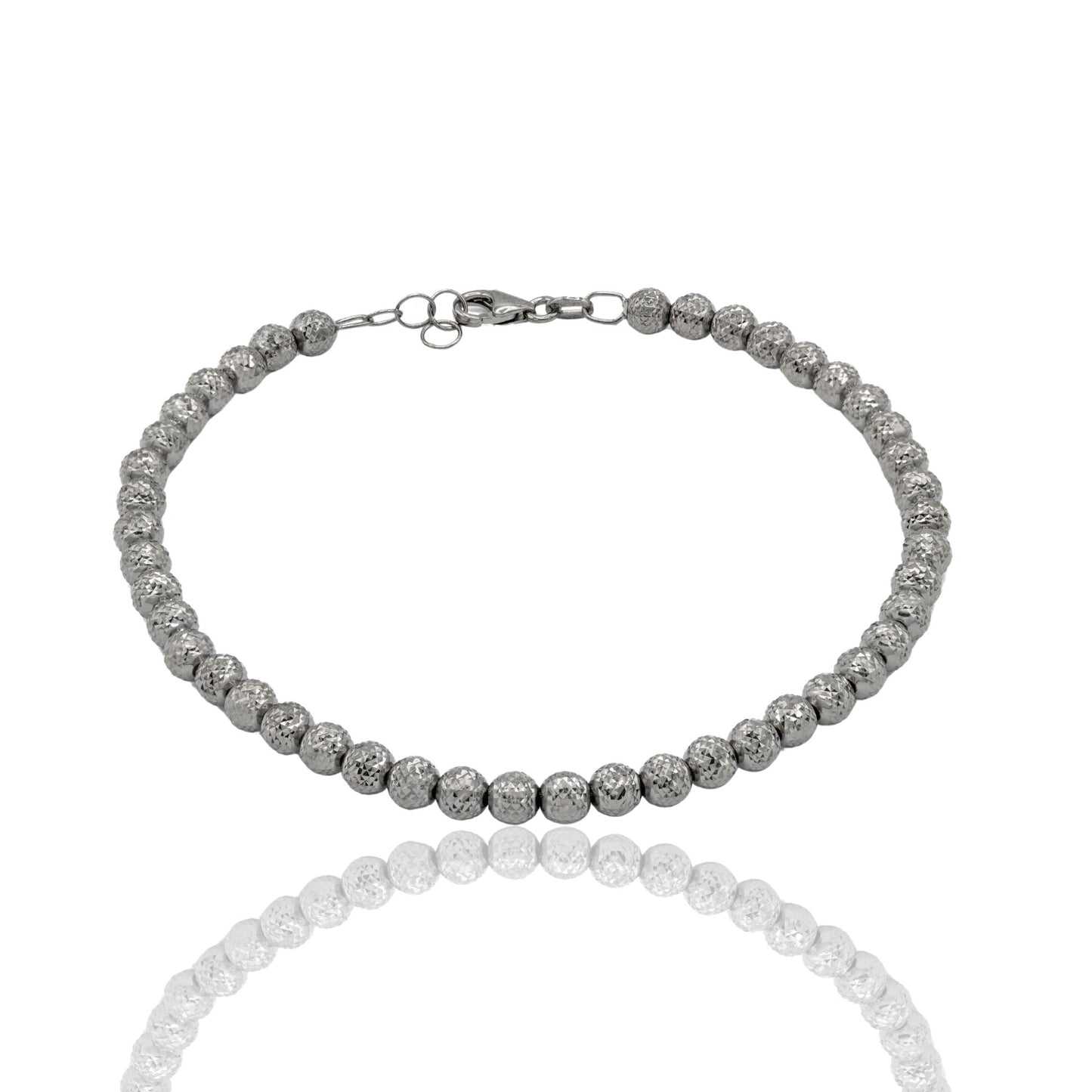 Bracciale Oro Brunito Oro 18 carati Milleluci Solo Oro Sfera 4 mm