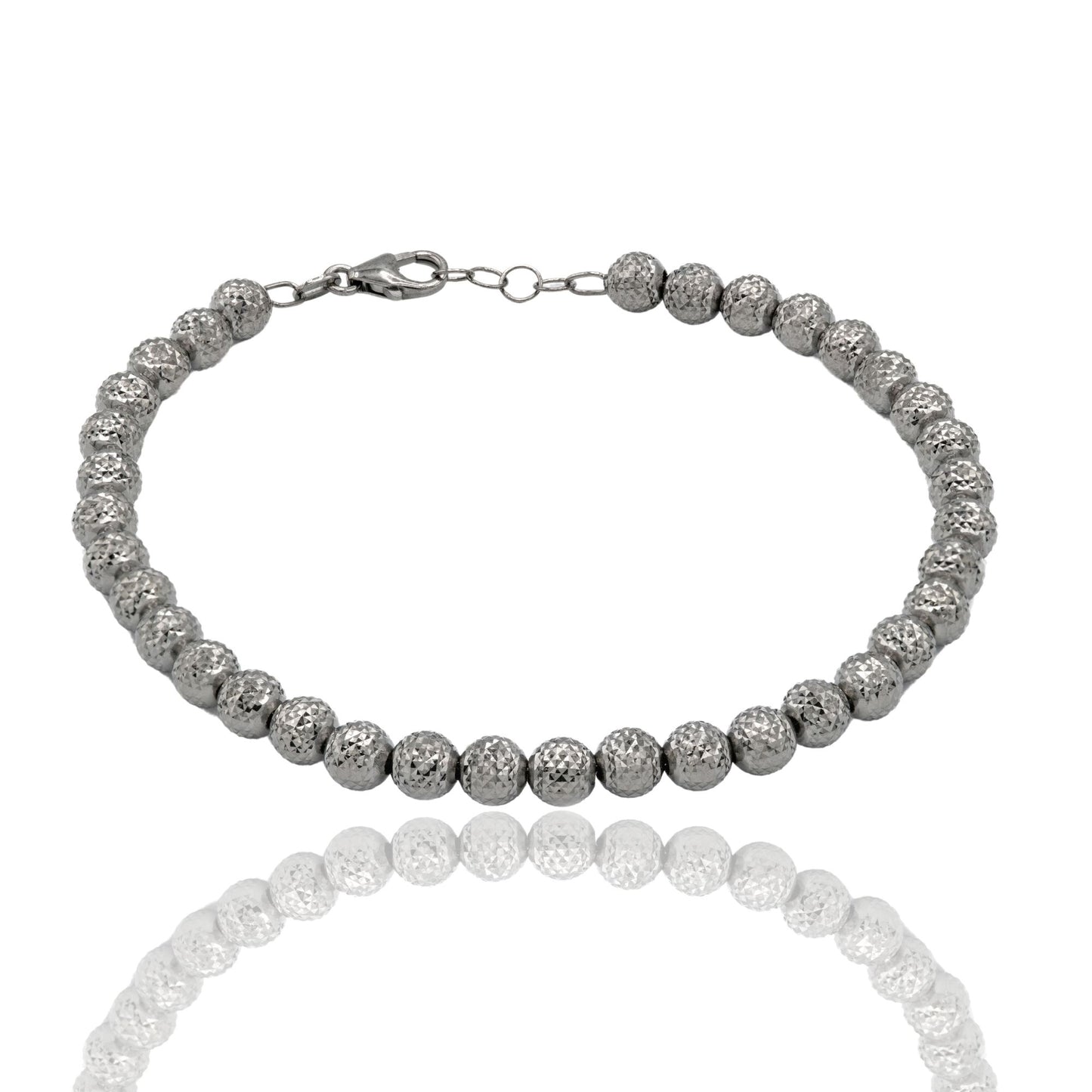 Bracciale Oro Brunito Oro 18 carati Milleluci Solo Oro Sfera 5 mm