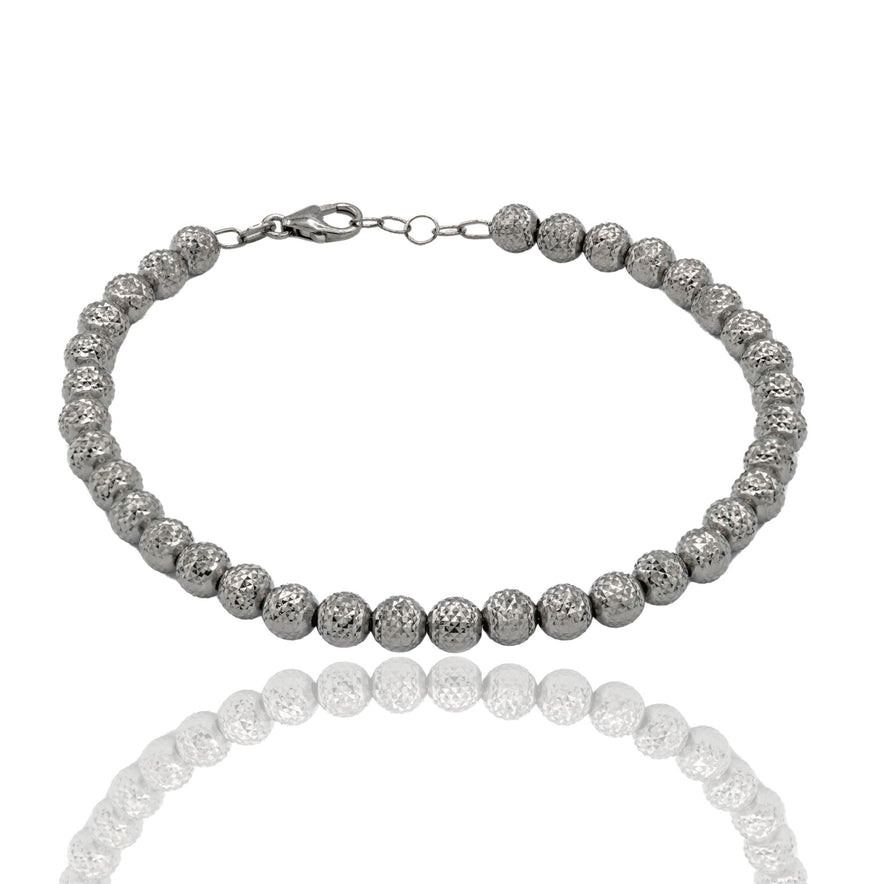 Bracciale Oro Brunito Oro 18 carati Milleluci Solo Oro Sfera 5 mm