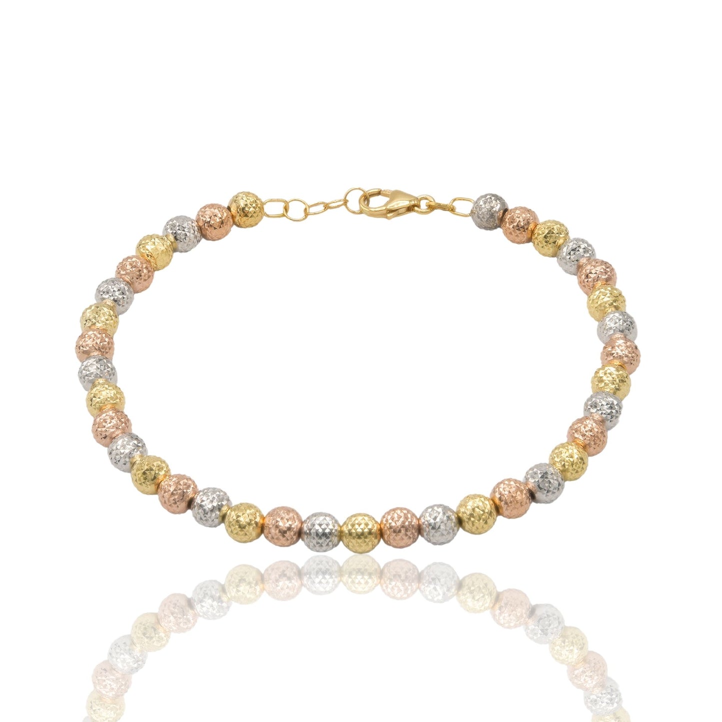 Bracciale Oro Giallo, Oro Bianco, Oro Rosa Oro 18 carati Milleluci Solo Oro Sfera 5 mm